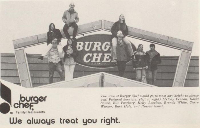 Burger Chef - Ionia 1974 Kids On Sign (newer photo)